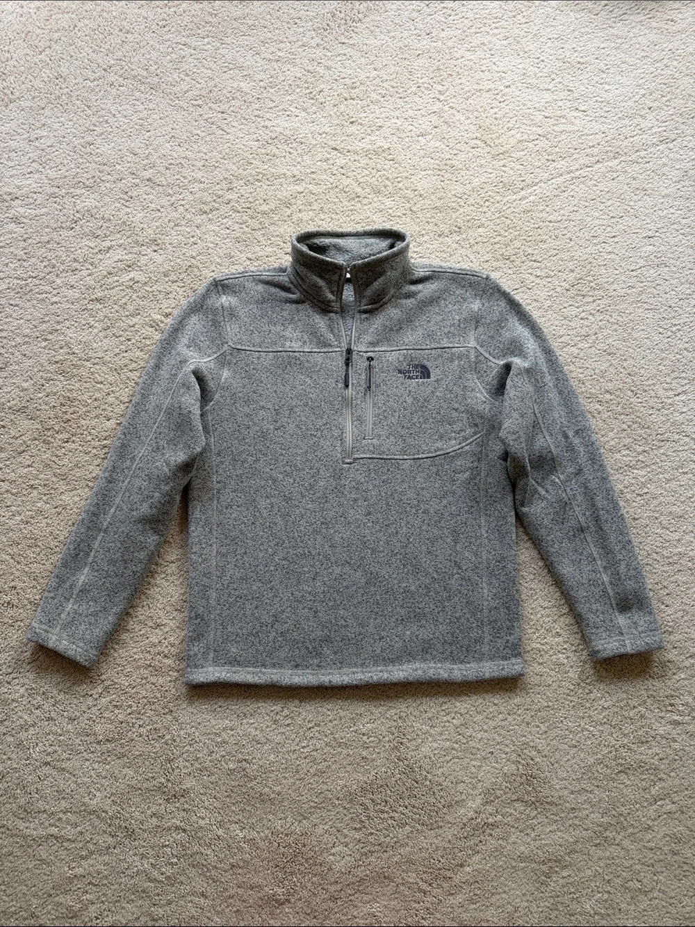 The North Face Men’s Gray Quarter-Zip Fleece Pullover